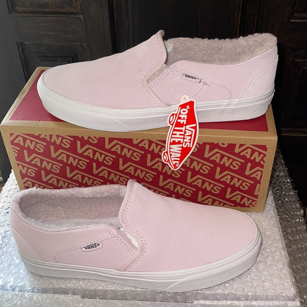 Asher Vans Faux-Fur Slip-On Shoes
